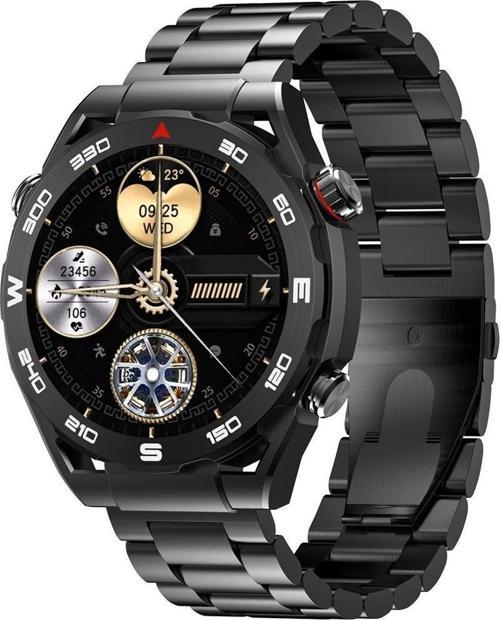 M9030 ULTRA Siyah Amoled HD 46MM Akıllı Saat Metal Kordon