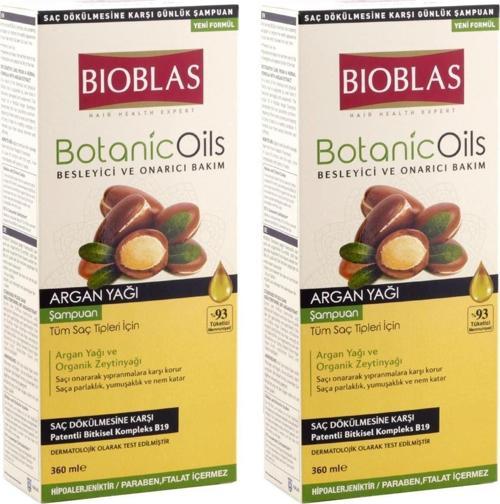 Şampuan 360 Ml Botanic Oils Argan X 2 Adet