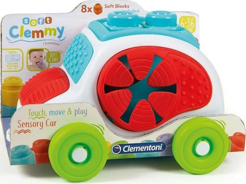 17315 Baby Clementoni, Soft Clemmy - Yumuşak Blok Duyusal Araba / 6-36 Ay