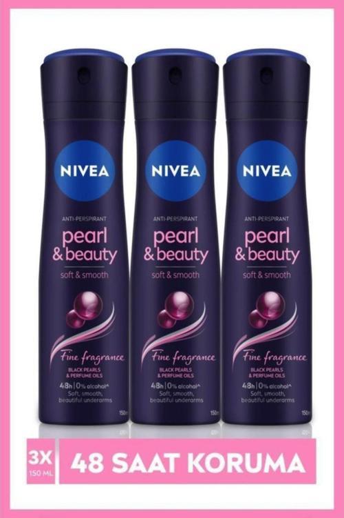 Kadın Sprey Deodorant Pearl&beauty Fine Fragrance 150ml, 48 Saat Anti-perspirant Koruma, X3 Adet