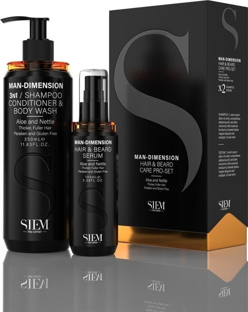Man-Dımensıon Hair & Beard Care Pro-Set Şampuan Serum