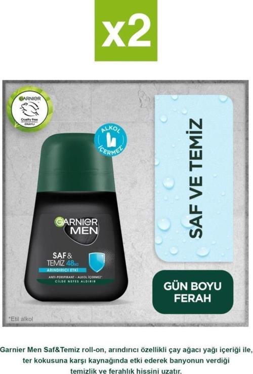 Men Saf Ve Temiz Arındırııcı Etki Roll-On 50 Ml X2