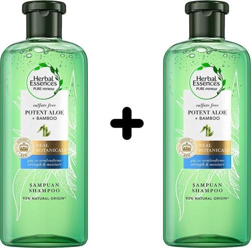 Sülfatsız Güç Ve Nem Aloe + Bambu Şampuan 2'Li (2X380 Ml)