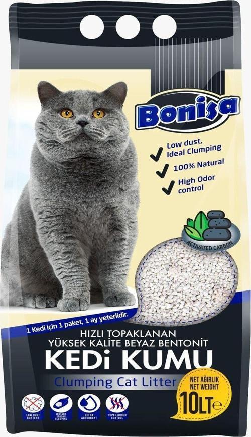 Bentonit Active Karbon Kedi Kumu 10 Lt