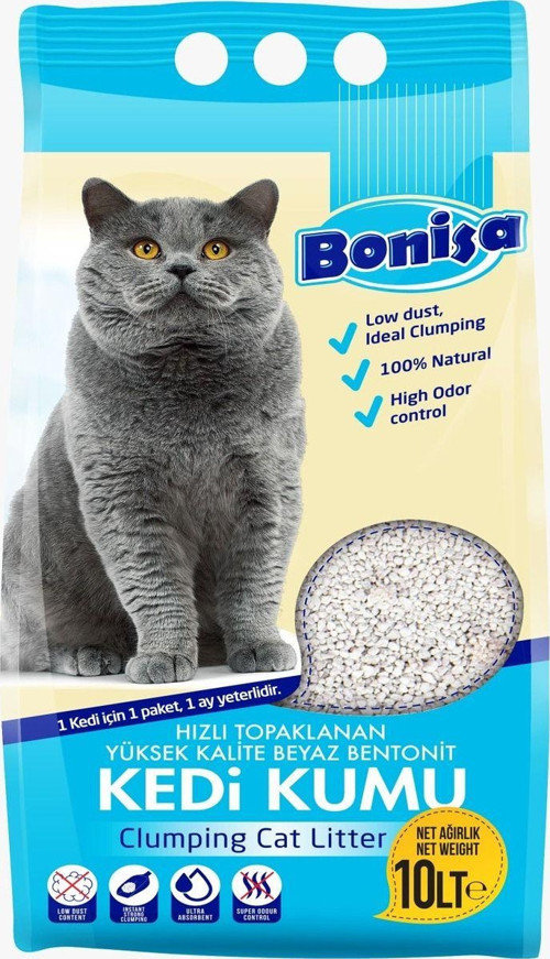 Bentonit Natural Kedi Kumu 10 Lt