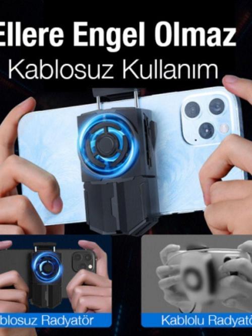 Dl-A5 Kablosuz Cep Telefon Soğutma Fanı Gamer Oyuncu Radyatör Soğutucu Şarjlı
