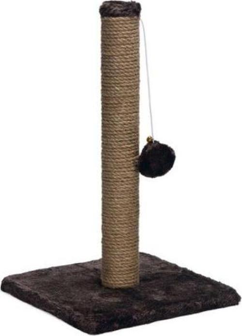 Top Oyuncaklı Kedi Tırmalama Direği 25x25x42 Cm Kahverengi