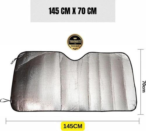 Tarkmats Ön Cam Oto Güneşlik Gölgelik Standart Boy Vantuzlu Gümüş Nikel Balonlu 145Cm X 70Cm