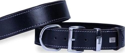 Konfor Deri Köpek Boyun Tasması Large Siyah 4x57-65 Cm