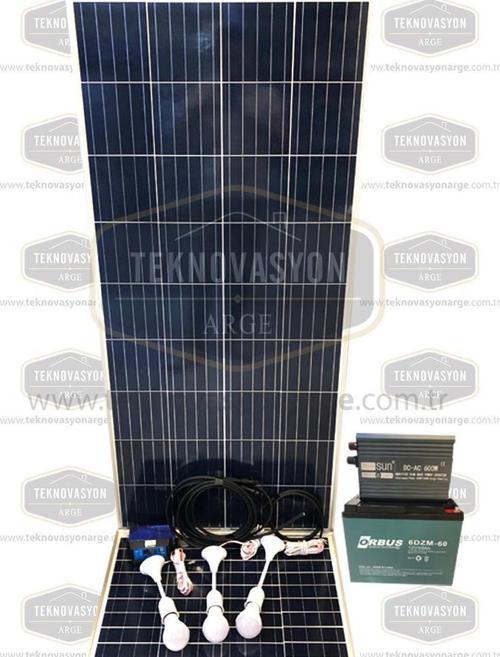 170 Watt Güneş Paneli Tv Aydınlatma Paketi Solar Paket