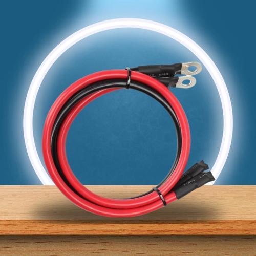 Akü İle İnverter Arası Uçları Konnektörlü 25 Mm Kablo- 1m Siyah- 1m Kırmızı