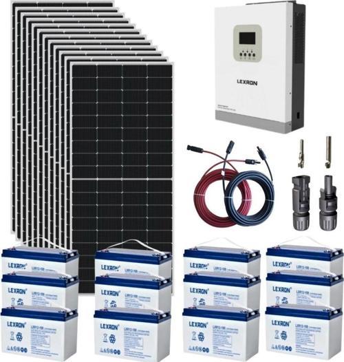 Teknovayon Arge Güneş Enerjisi Bağ Evi Solar Paketi 5KVA Akıllı İnverter 410W Güneş Paneli 100Ah Jel Akü
