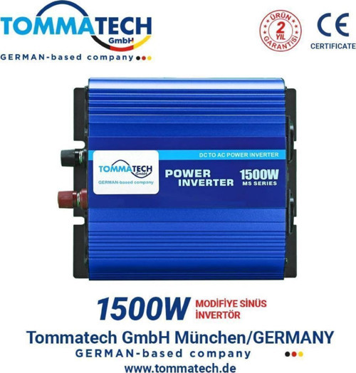 TommaTech 1500 Watt 12 Volt İnverter İnvertör