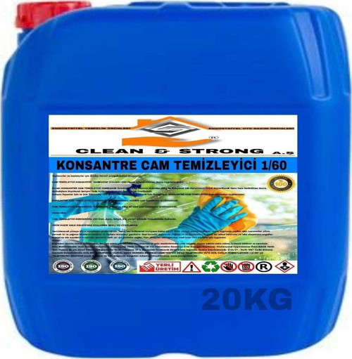 Cam Temizleyici Ultra Konsantre 1/60 20Kg