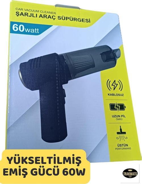 Tarkmats Chevrolet Trax 2013 Uyumlu Üniversal Güçlü Çekim 60W Kablosuz Şarjlı Oto Süpürge