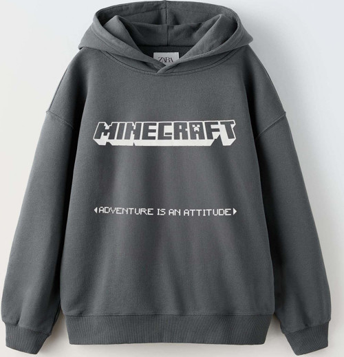 ERKEK ÇOCUK MINECRAFT MODELLİ PAMUK KAPŞONLU SWEAT
