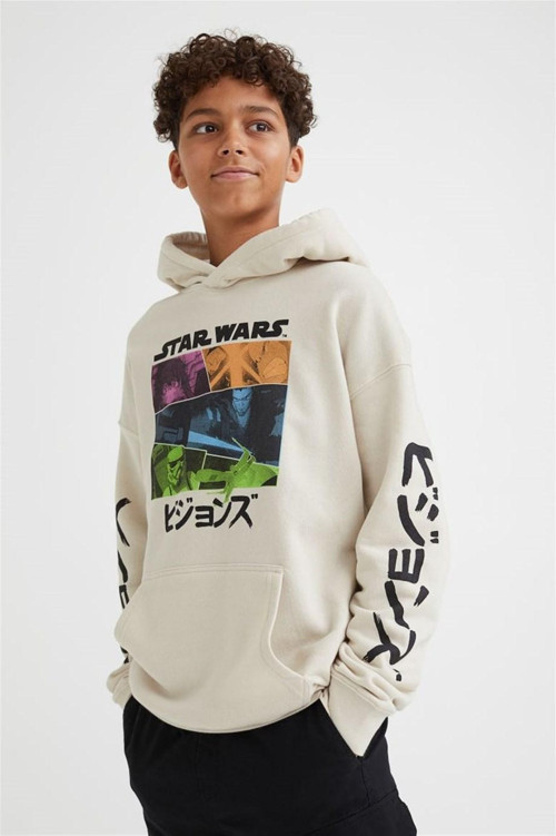 ERKEK ÇOCUK STAR WARS BASKILI PAMUK KAPŞONLU SWEAT