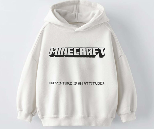 ERKEK ÇOCUK MINECRAFT MODELLİ PAMUK KAPŞONLU SWEAT