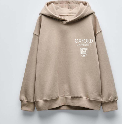 ERKEK ÇOCUK OXFORD MODELLİ KOL MANŞETLİ PAMUK KAPŞONLU SWEAT