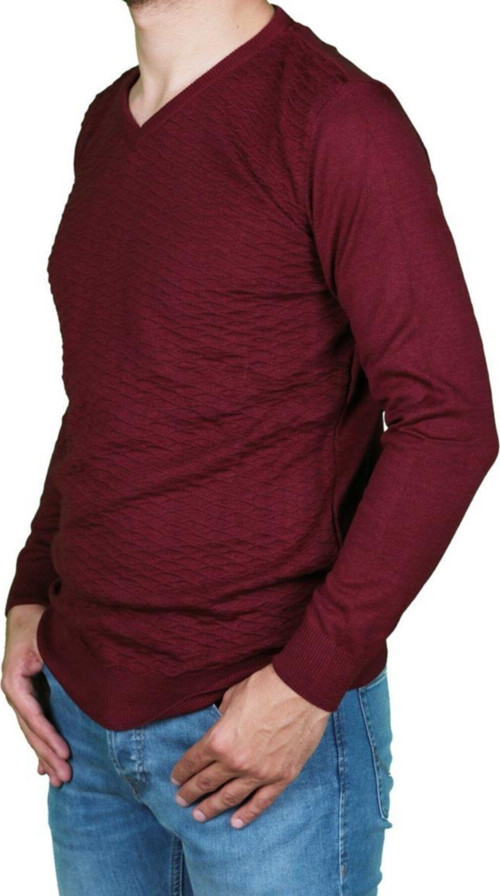 Erkek Bordo Kazak 3106-750
