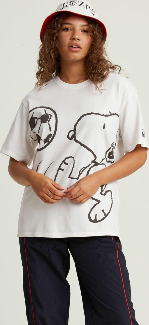Kadın Beyaz Oversize T-Shirt 56152-0003