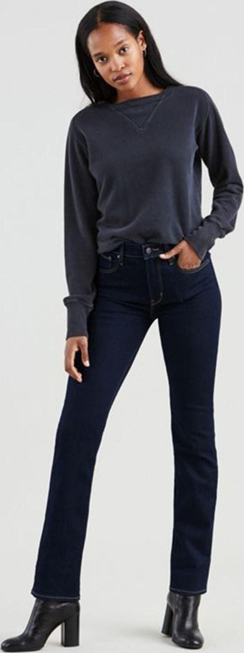 Kadın Lacivert Yüksek Bel Boru Paça 724 Jeans 188830015