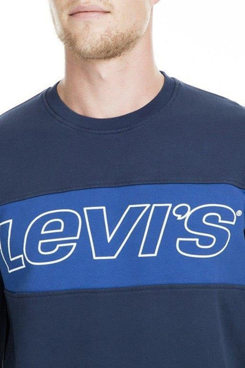 Erkek Lacivert Baskılı Sweatshirt 79585-0001