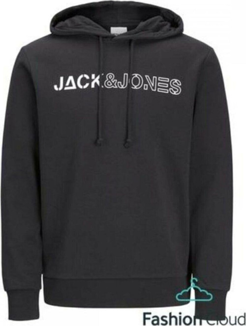 Erkek 12201855 Jcomade Sweat Hood Siyah-Beyaz