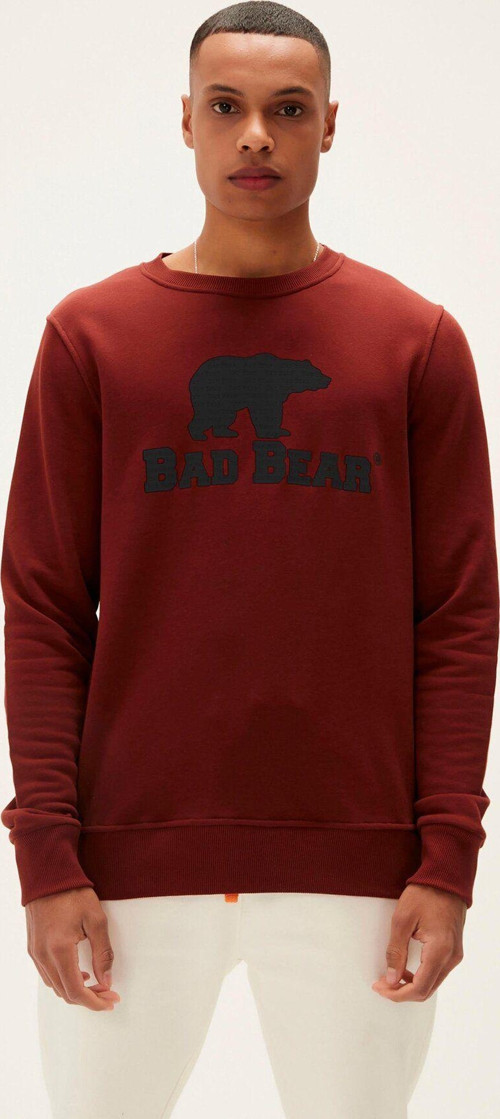 Logo Crewneck Bordo Erkek Sweatshirt