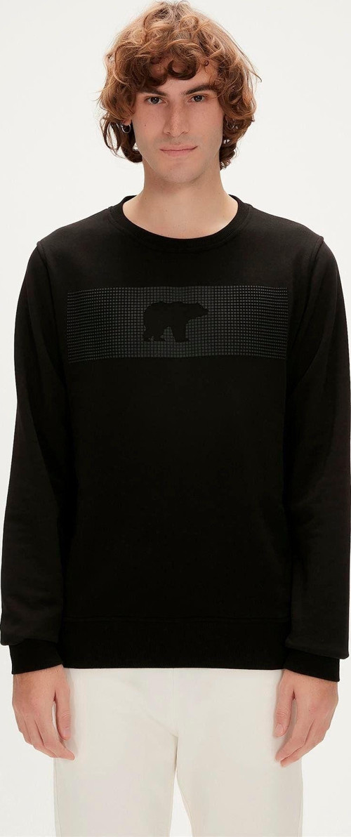 Fancy Crewneck Midnight Siyah 3D Baskılı Erkek Sweatshirt