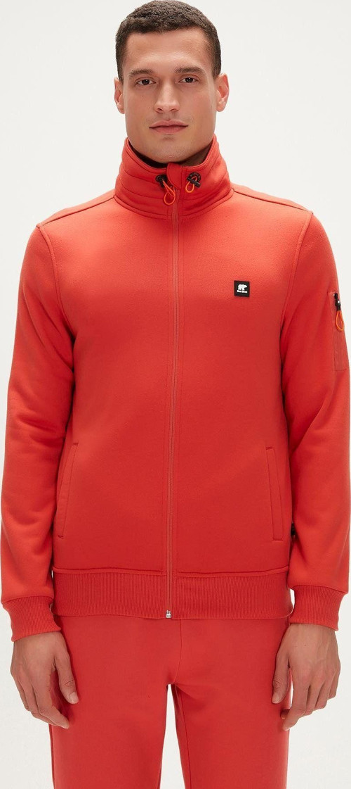 More Bear Full-Zip Hoodie Ginger Tarçın Fermuarlı Erkek Sweatshirt
