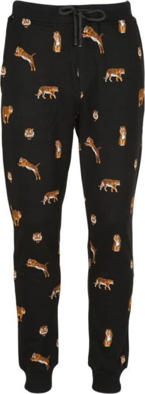 Erkek Siyah Baskılı Jogger Pantolon