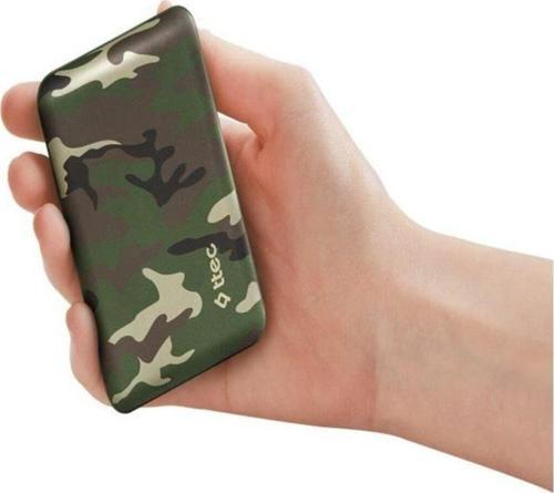 Recharger 10.000Mah Powerbank Yeşil Kamuflaj Desenli