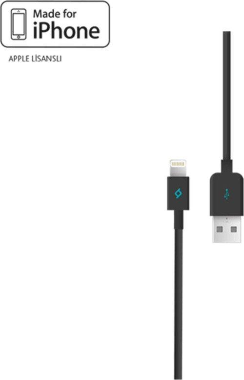 Classic Mfı Lisanslı Lightning Data Şarj Kablosu Siyah