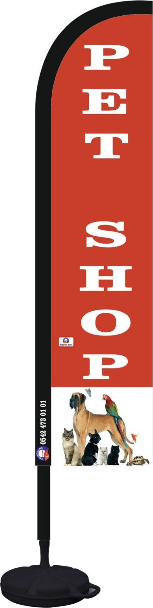 Pet Shop Yelken Bayrak (75X400Cm)