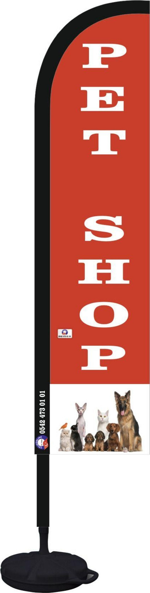 Pet Shop Yelken Bayrak (75X400Cm)