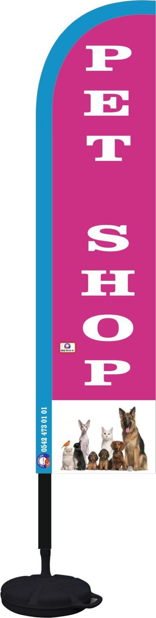 Pet Shop Yelken Bayrak (75X400Cm)
