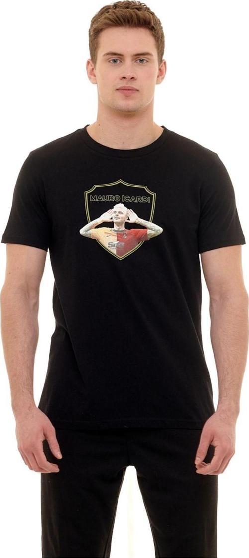 Orijinal Lisanslı Sıfır Yaka Siyah Gs İcardi T-Shirt