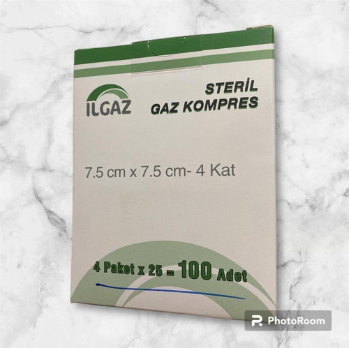 Steril Gaz Kompres 7,5Cmx7,5Cm 25Li 4 Paket- 100 Adet