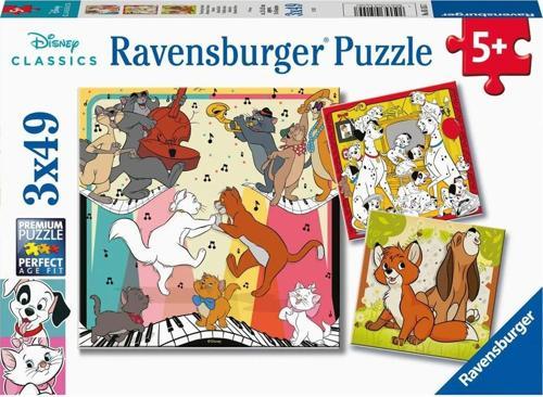 3x49 Parça Puzzle WD Hayvanlar 51557