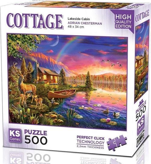 Puzzle 500 Parça Lakeside Cabin 20063
