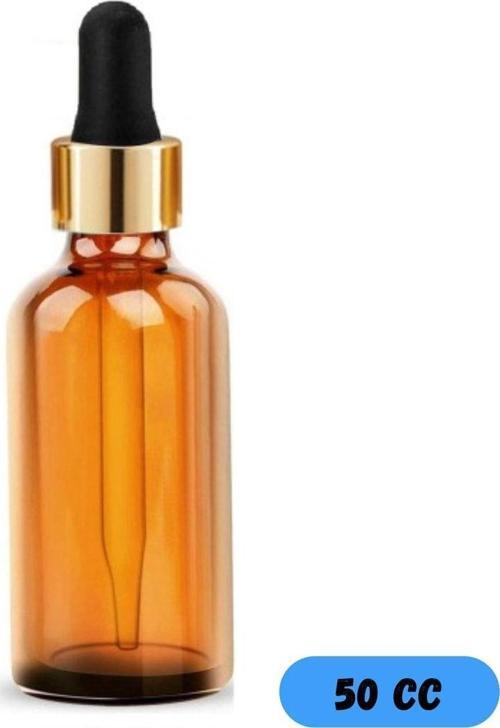 Amber Cam Şişe 50Ml Cam Damlalıklı