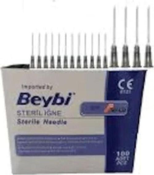 Enjektör Ucu ( Enjektör Iğnesi) Siyah 100 Adet Steril 22G X1 1/4