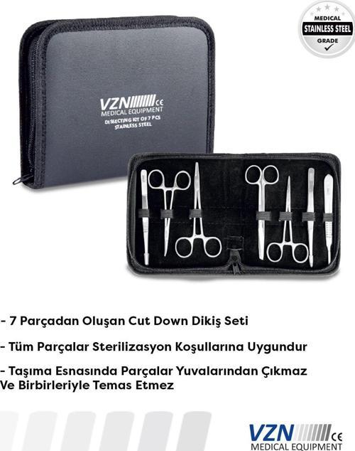 Cerrahi Dikiş Seti 7 Parça Çantalı