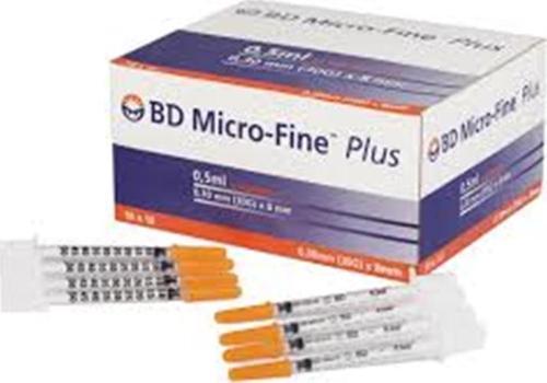 Micro-Fine Plus Enjektör Insülin 0.5 Ml 100 Adet (30G X 8Mm)
