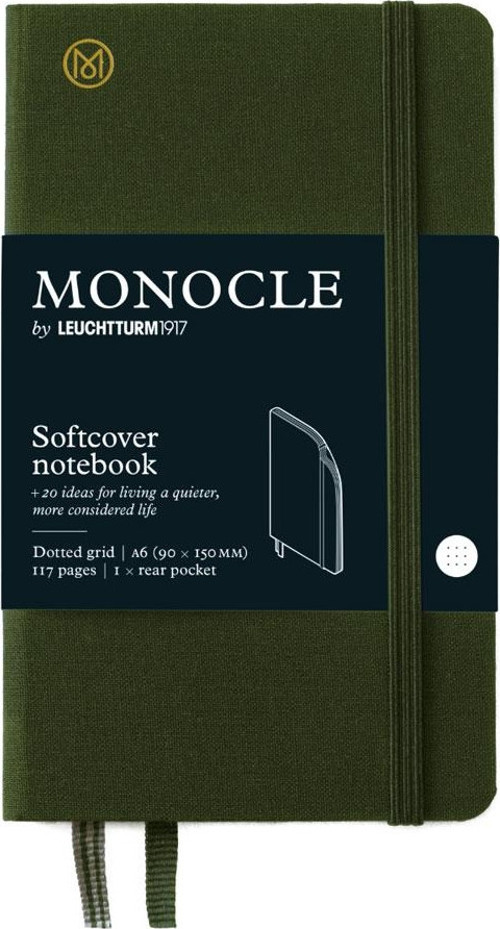 Monocle Sert Kapak A6 Noktalı Defter Zeytin Yeşili 369725