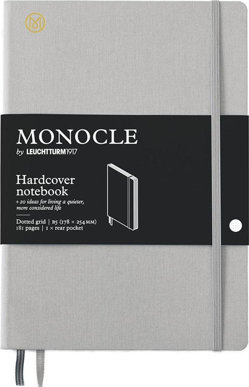 Monocle Sert Kapak B5 Noktalı Defter Açık Gri 363351