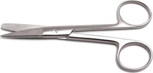 Laboratuvar Makas 12.5 Cm Sivri Küt - Düz