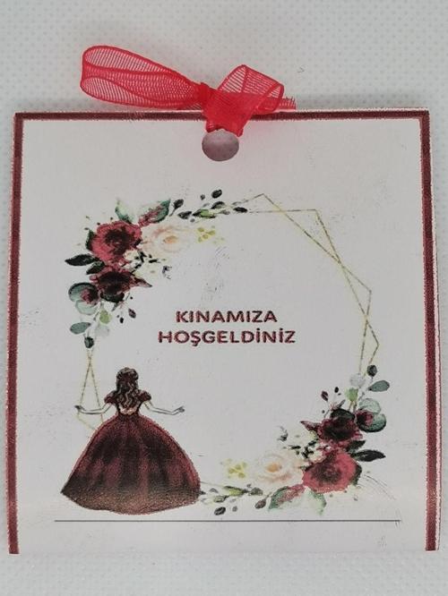 25 Adet Özel Tasarım Hazır Paketlenmiş Hediyelik Dağıtmalık Kına