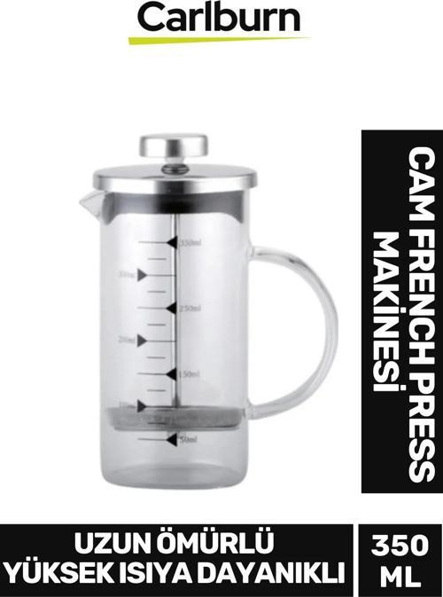 Özel Üretim Isıyı Uzun Süre Koruyan Süzgeçli Bitki Çayı Demliği Filtre Kahve French Press 350 ml